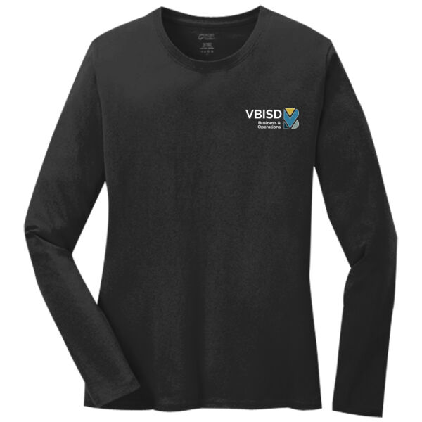 Port & Co® Women's Long Sleeve Core Cotton Tee Thumbnail