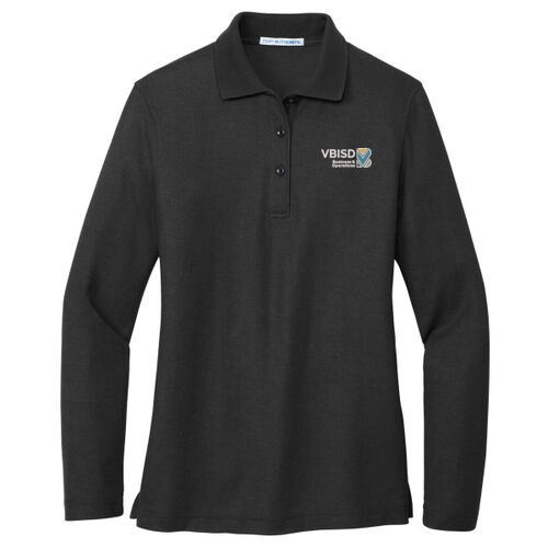 Port Authority® Women's Silk Touch™ Long Sleeve Polo Thumbnail