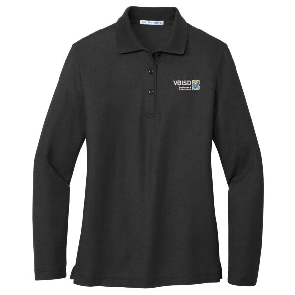 Port Authority® Women's Silk Touch™ Long Sleeve Polo Thumbnail